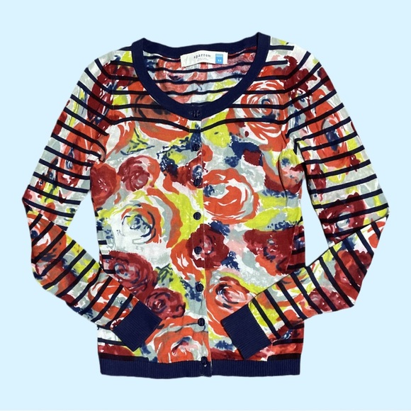Like new! Anthropologie Sparrow Artist’s Study floral lightweight cardigan XS - Picture 2 of 13